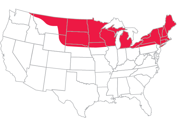 AmeriStand 312TQ Area of Primary Adaption Map